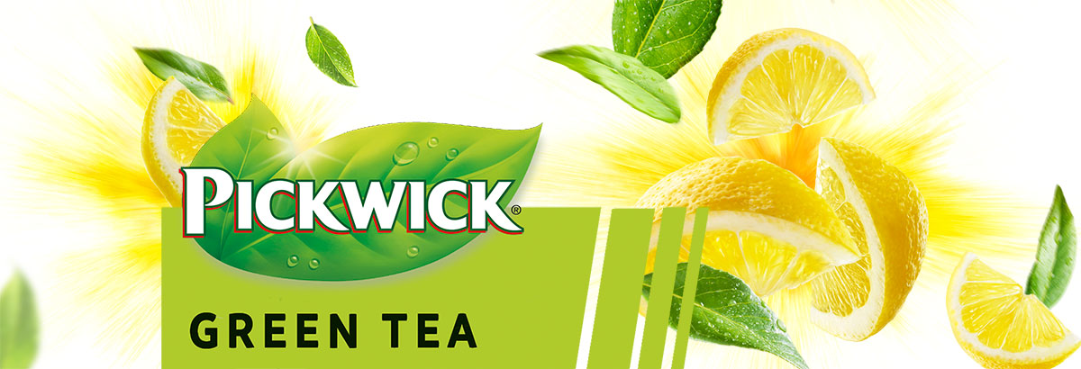 Packaging fotografie van Pickwick's groene thee citroen smaak gemaakt door Studio_m Fotografie Amsterdam