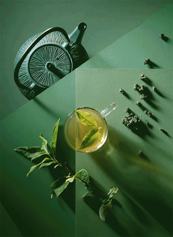 Drinks photography gif of mint tea made by Studio_m Photography Amsterdam