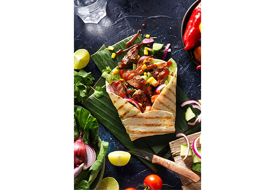 Food photography of burrito with beef made by Studio_m Photography Amsterdam