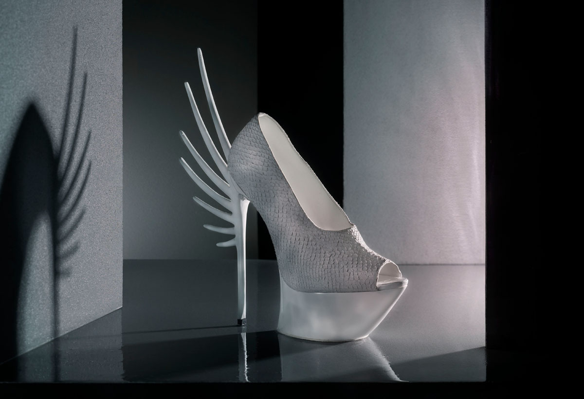 creatieve Product foto van schoen van mode ontwerper door STUDIO_M productfotograaf